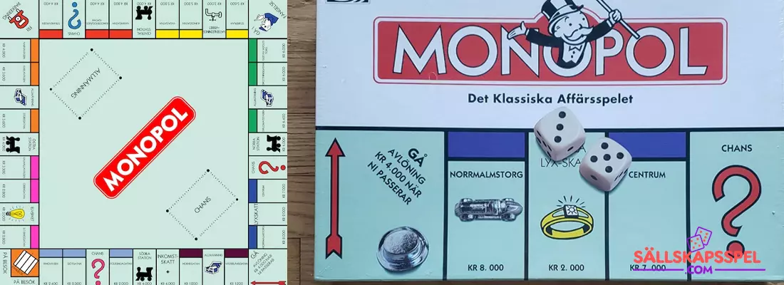 Monopol spelplan och kartong